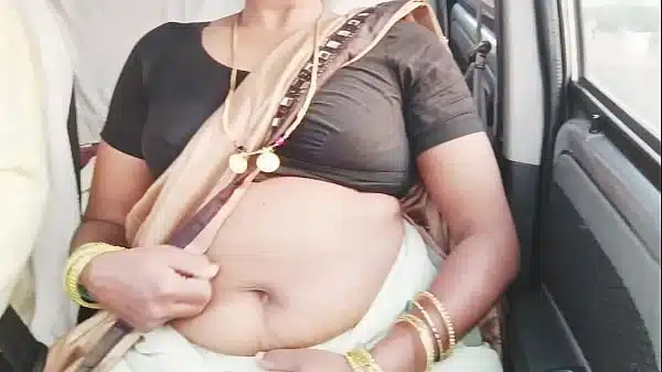 Beautiful saree call girl car sex Telugu dirty talks.