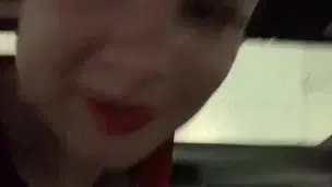 Dominatrix girlfriend wants a quickie in the car. POV, Role-Play, Exhibitionist, Car Sex