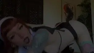 Goth Nun Dom Luna spreads her legs for you