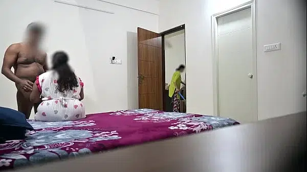 Indian couples having sex infront of servant