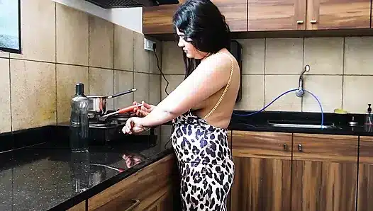 STEP  FUCKED HER STEP SON FIRST TIME IN HER KITCHEN, HARDCORE SEX