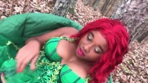 Enjoying a beautiful day in the woods as Poison Ivy Nina Rivera