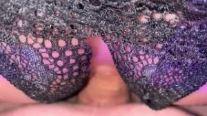 Suspenders & Crotchless Knickers, Cum and Fuck my arse