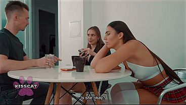 Family House S1E5: Aunty caught Step Sister Milan Cheek fucks with Step Brother in Share Bed