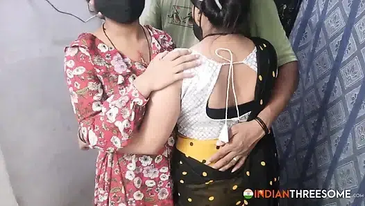 Indian Threesome With Mature Desi Bhabhi And 18 Year Old College Girl