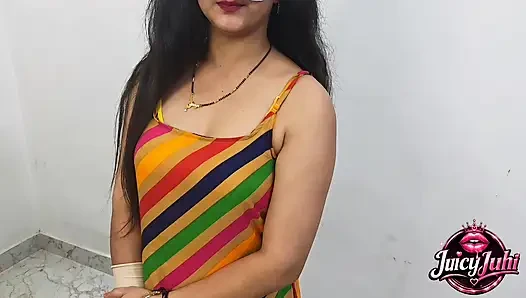 Desi horny stepmom gets hardcore fuck by stepson and takes cum in her hot pussy while talking dirty