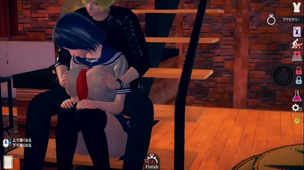 【エロゲー AI〇女プレイ動画】可愛い黒髪爆乳JKのおっぱい揉んで手コキフェラ奉仕してもらってからのエッチ!3DCGエロアニメ動画【ヘンタイゲーム】