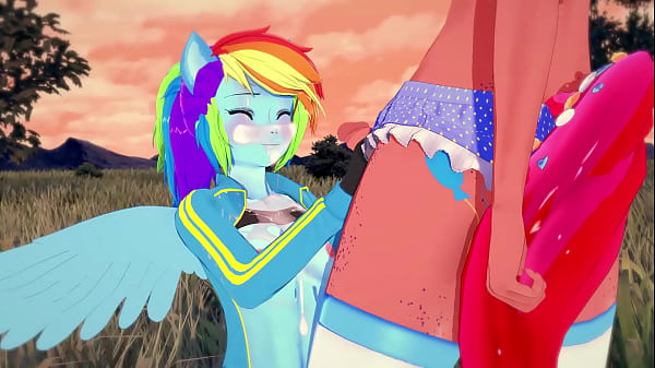 MLP Inspired – Rainbow Dash x Futanari Pinkie Pie – Handjob and sex