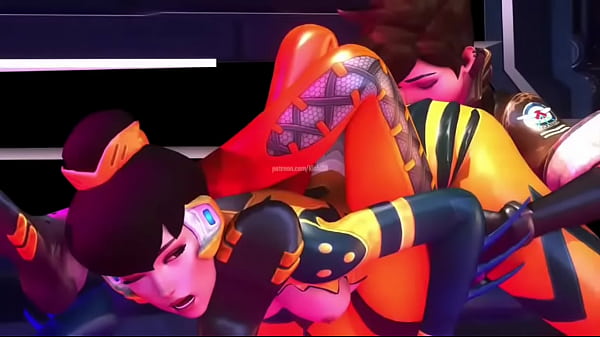 Overwatch Tracer X D.va (Bee Skin) Booty Licking