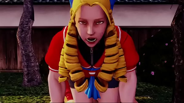 Street Fighter Sakura X Karin ass licking